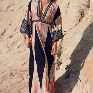 Lulus Montecito Black Print Maxi Dress XL - NWT!